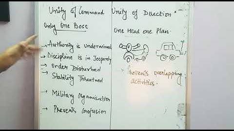 Unity of Command vs Unity of Direction | Business Studies | Class 12th