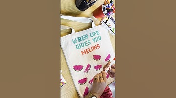 Stencil Art with Fabric Markers  #FabricArt #FabricMarkers #ToteBag #Create #FabercastellIndia