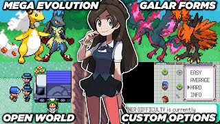 Pokemon Emerald Rougue - New Gba Rom Hack with Open World, Mega Evolution in Battle, Galar Forms!