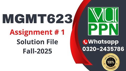 MGMT623 Assignment 1 Solution fall 2025 #mgmt623