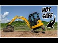 What not to do in a mini excavator  heavy equipment operator