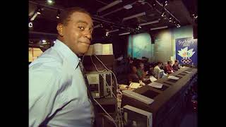 Ahmad Rashad tours the 2000 Olympics International Broadcast Center.