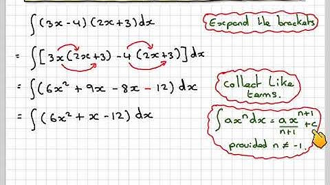 Integration by expanding brackets