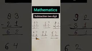 Subtraction two digit... #mathstricks #education