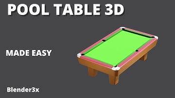 pool table modeling in blender 3x