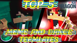 TOP 5 DANCE / MEME TEMPLATES [ MINE-IMATOR / PRISMA3D ] MINECRAFT ANIMATIONS