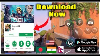 PROJECT M - (Android, iOS) | Project M Game APK | Valorant Mobile | Arif Ahmed Gaming screenshot 1