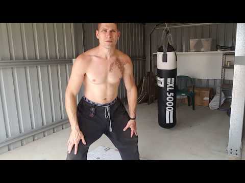 Sweep kick power training and conditioning.