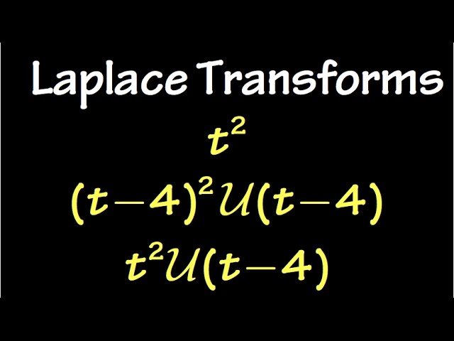 Laplace Transform Of T 2 T 4 2u T 4 T 2u T 4 Youtube