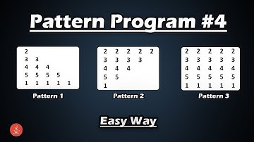 Pattern Program #4 || Number Pattern Programs in JAVA || BluejCode