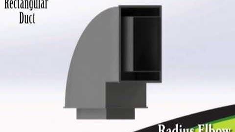 RADIUS ELBOW WITH SQUARE THROAT DOUBLE WALL// CODO RADIO VARIABLE CON GARGANTA CUADRADA DOBLE PARED