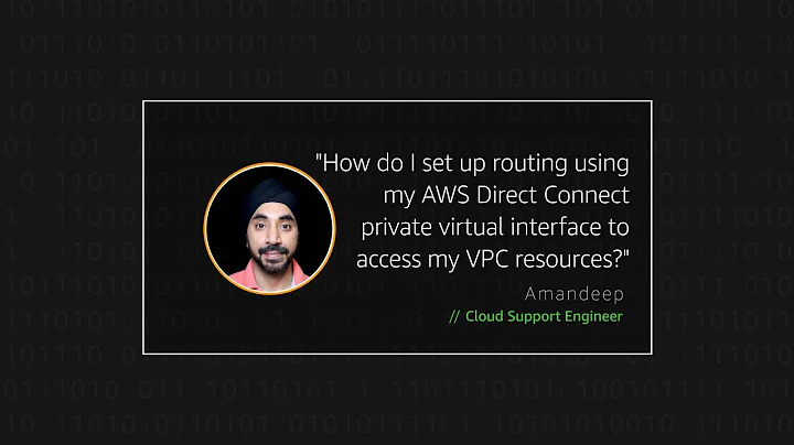 How do I set up routing my AWS Direct Connect private virtual interface to access my VPC resources?