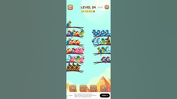 BIRD SORT 2 COLOR PUZZLE GAME 🐦 LEVEL 24