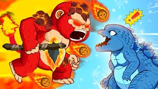 Poor Baby Godzilla Vs Kong Life: GODZILLA & KONG FIRE AND ICE | Godzilla Cartoon Animation