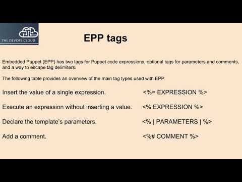 5.1 Puppet Template Introduction