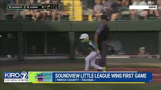 Tacoma Little League team wins 2-0 in first World Series game