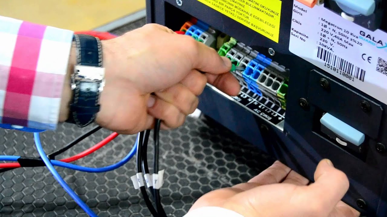 Trifaze Giriş-Çıkış Kesintisiz Güç Kaynağı (UPS) kurulumu