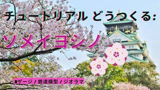 ソメイヨシノ/ 桜 / さくら【 Nゲージ / 鉄道模型 / ジオラマ】チュートリアル どうつくる