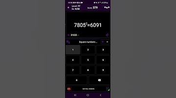 Math Tricks - Training mode - Square numbers ending in 05 - level 077 (Number Keyboard)