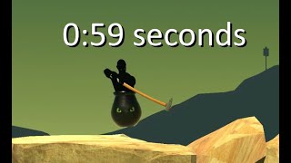 Getting Over It beaten in under 1 Minute *Sum of Best Segments* screenshot 5