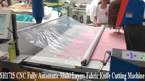 SH1725 CNC Fully Automatic Multi Layers Fabric Knife Cutting Machine