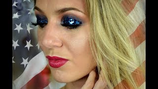 Sassy Sparkly July 4th Makeup Tutorial