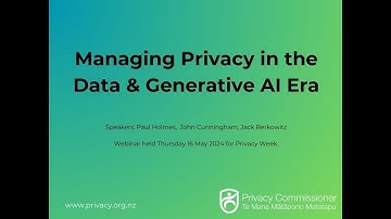 Managing Privacy in the Data & Generative AI Era