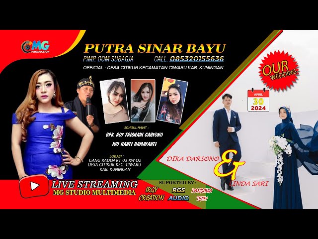 [ LIVE ] season 2 PUTRA SINAR BAYU, WEDDING : DIKA & LINDA. Citikur, 30 April 2024 class=