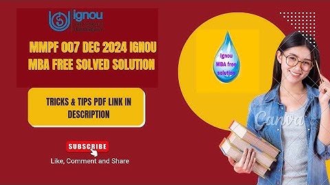 Mmpf 007 Dec.2024 free solved question paper pdf links in description