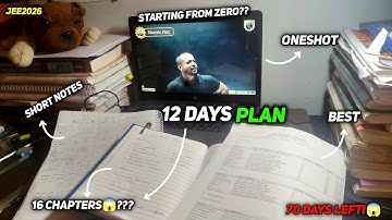 Can I Do 16 Chapters in 12 Days? 😭 My Full JEE 2026 Plan & Comeback Strategy 🔥