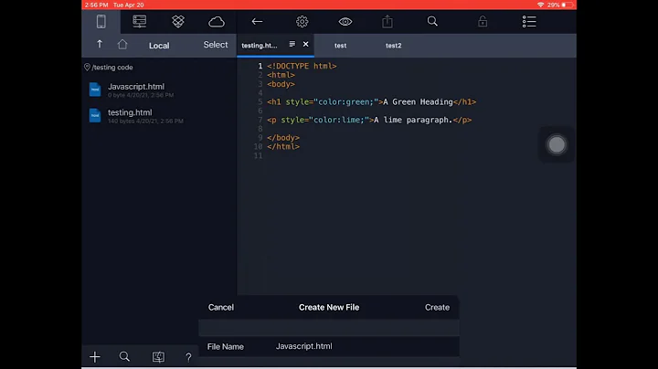 Advanced HTML & JavaScript in Koder App