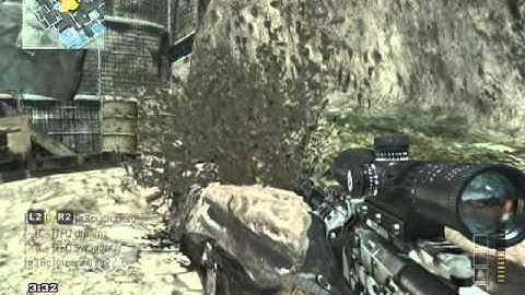 MW3 Double Kill AS50 (1 Shot 2 Kills) FaceOff