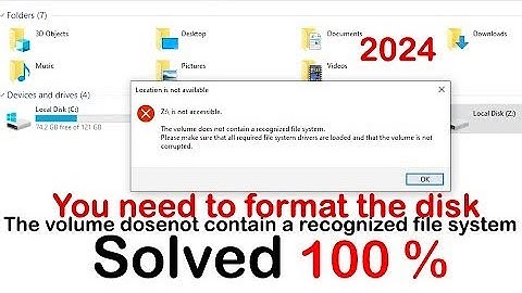 How to Fix “The Volume Does Not Contain a Recognized File System” Error