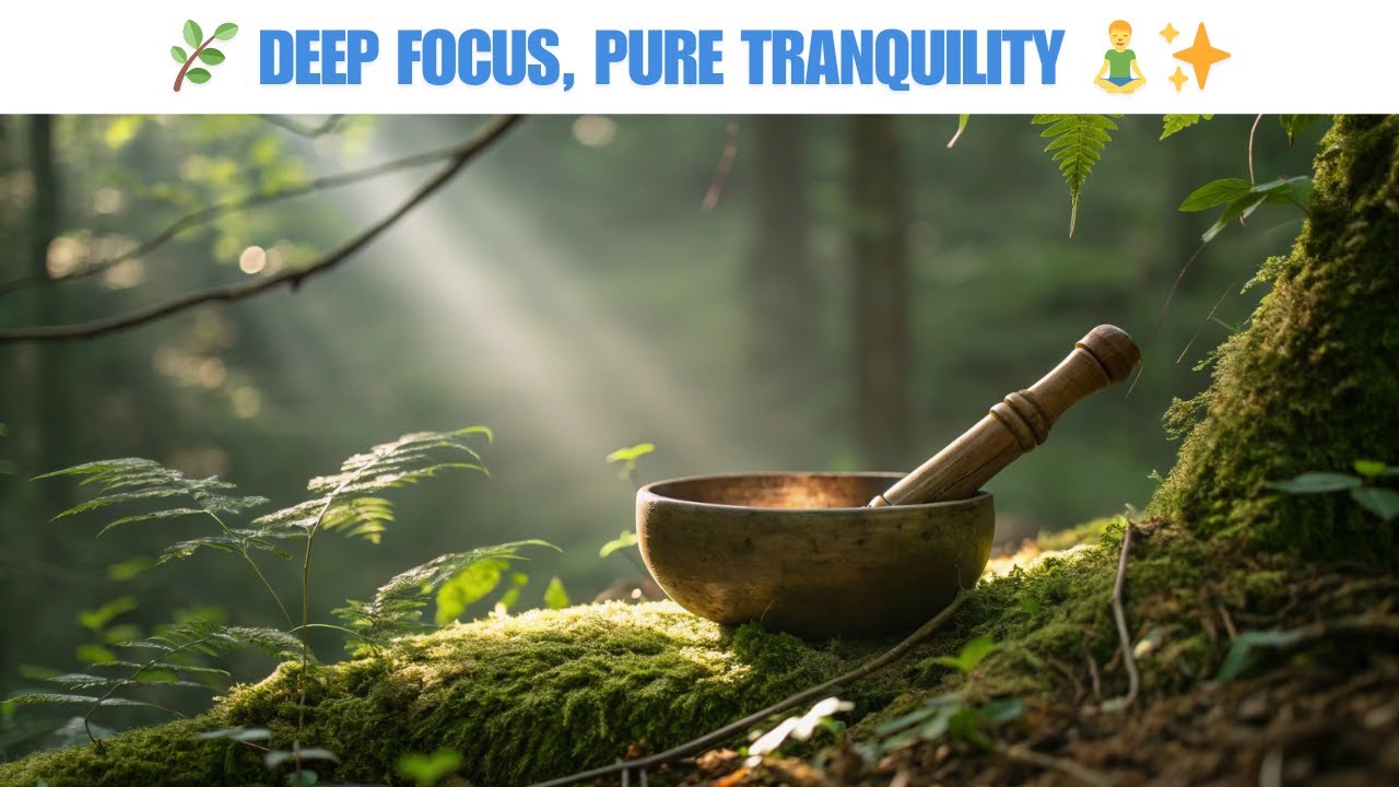 Serene Echoes of the Forest 🌿 | Calm Tibetan Singing Bowls for Studying ...