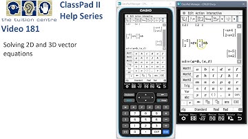 ClassPad Help 181 - Vector Equation Solving