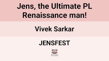 [JENSFEST24] Jens, the Ultimate PL Renaissance man!