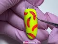 Розовые бананы| Фрукты на ногтях | Рисунки гель-лаком| Неоновые ногти