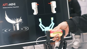 Gripper Force Control with Miniature 6 axis F/T sensor, AFT20