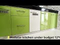 Best modular kitchen under budget||Small kitchen modular design in hindi||12*6 ||For your home flat