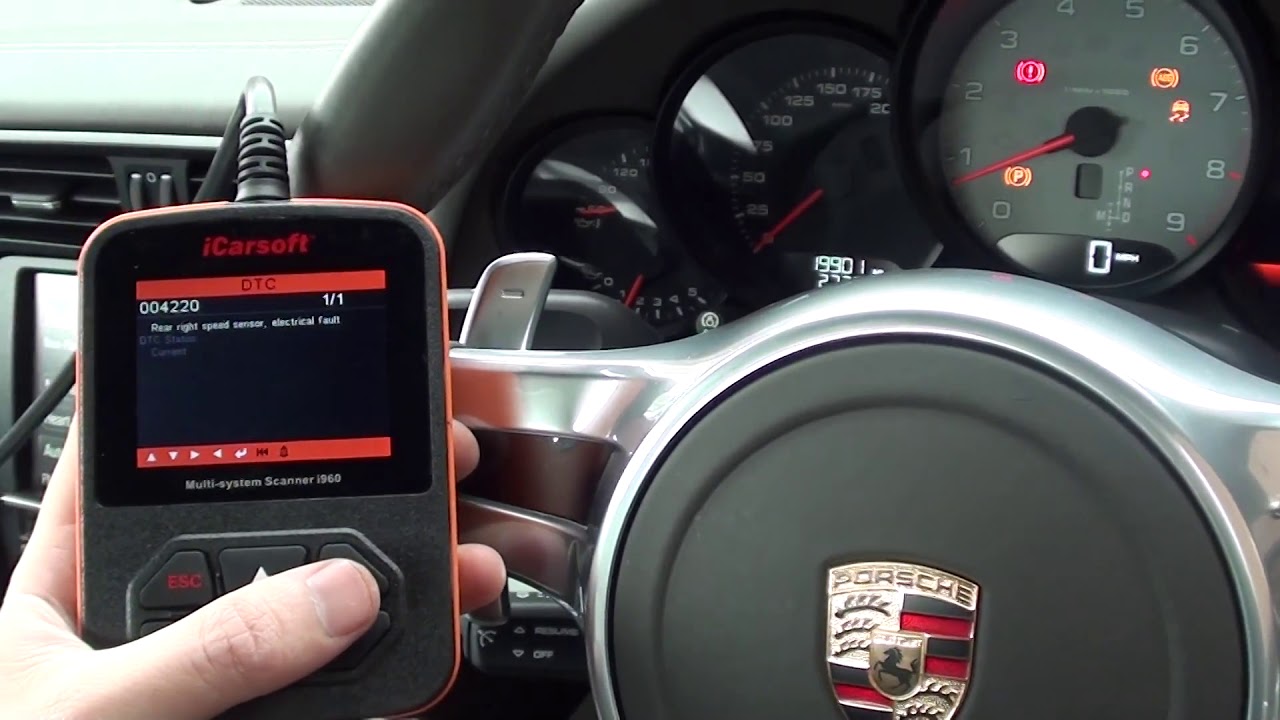 Porsche Icarsoft I960 Abs Psm Warning Light Failure Diagnose Reset Guide Tutorial Obd2 - Youtube