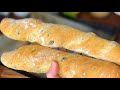 Pain fait maison  baguettes aux olives  recette facile  moelleuses et croustillantes 