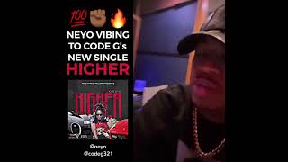 NEYO in the studio listening to CODE G’s Hit Single “HIGHER”