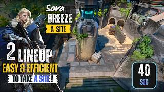 SOVA BREEZE A SITE LINEUPS 🔥 2 EASY LINEUPS TO TAKE SITE FAST (VALORANT)