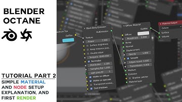 Blender Octane Tutorial | Part 2 | Simple material and node setup explanation, and first render.