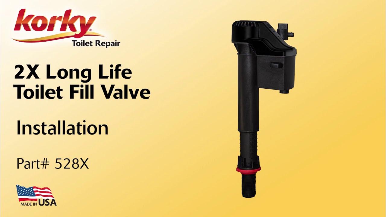 How to Install 528X Korky 2X Long Life Toilet Fill Valve Kit by Korky