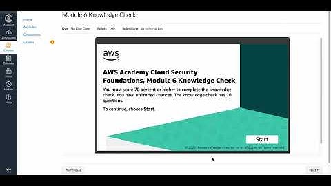 AWS Academy Cloud Security Foundations - Module 6 Knowledge Check