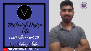 Learn Material Design Lite | Part -  18 | TextFields