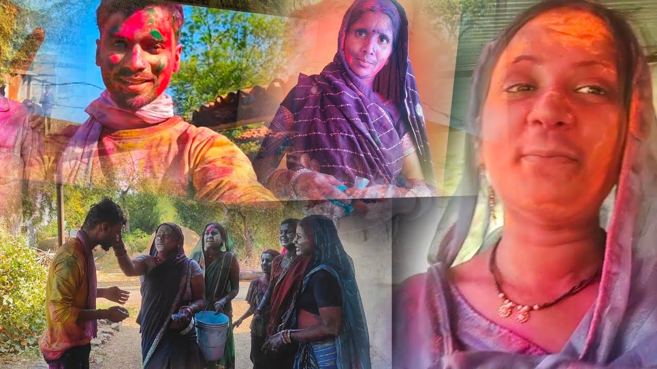 Holi  Ke Rang 🫟Family Ke Sang🫟☺️🥰#india #cgvlog 