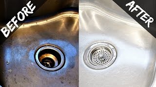 How To Clean Your Kitchen Sink & Disposal Naturally With Baking Soda & Vinegar  Easy & Organic