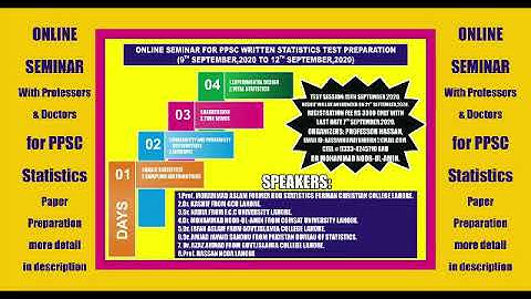 PPSC Written Statistics Test Preparation